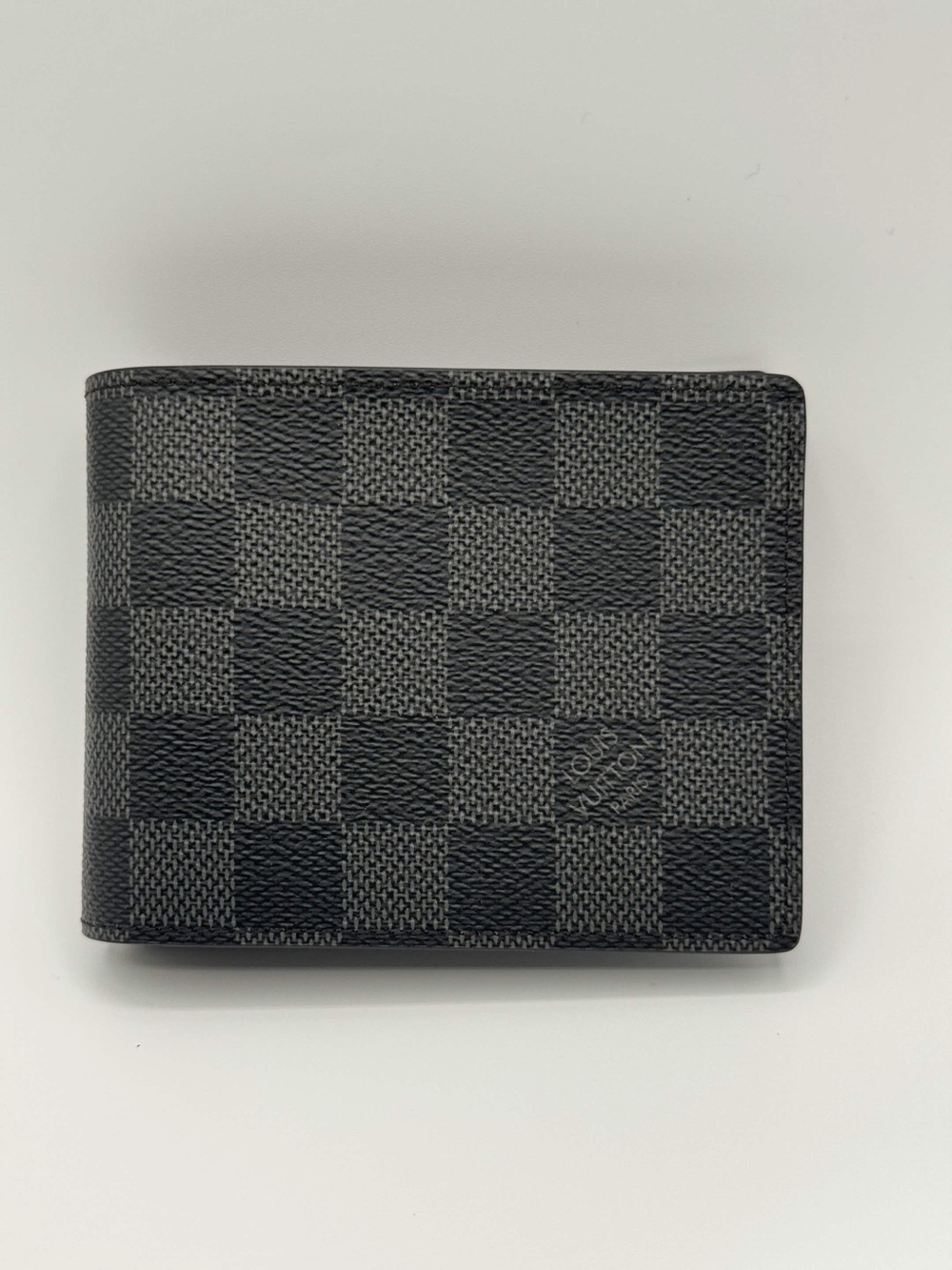 Louis Vuitton Black Damier Graphite Check Bi-Fold Wallet PRE OWNED!!!
